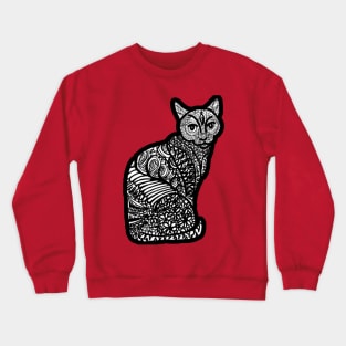 Beautiful Cat - zen doodle style Crewneck Sweatshirt